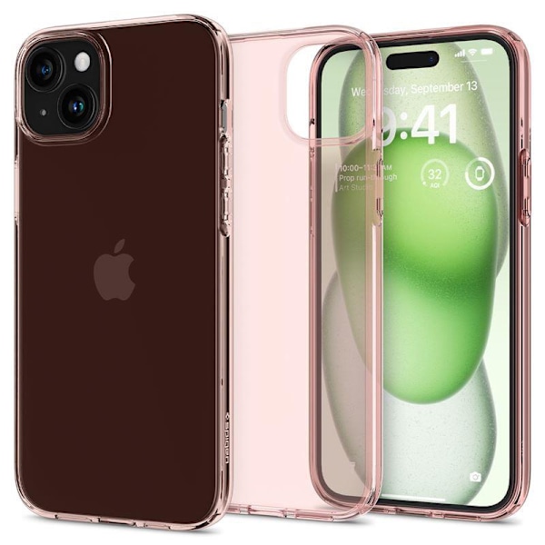 Spigen Crystal Flex Skal för iPhone 15 Plus - Rosaklar