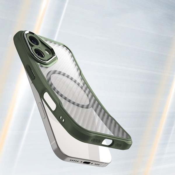 Silikonskal Leading Series MagSafe för iPhone 16 Plus - Grön