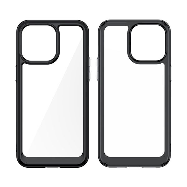 Förstärkt skal med flexibel ram för iPhone 15 Pro Outer Space -