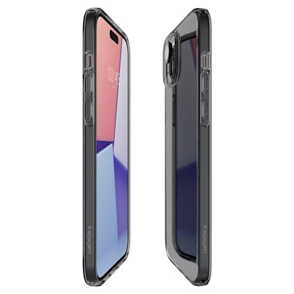 Spigen Crystal Flex Skal för iPhone 15 Plus - grå-transparent