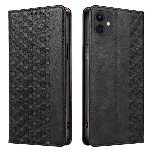 Magnetiskt Fodral för iPhone 12 - Plånbok och Mini Handledsrem -