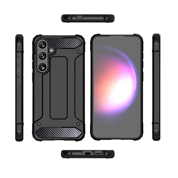 Skyddande Hybrid Armor Fodral för Samsung Galaxy S24+ - Svart