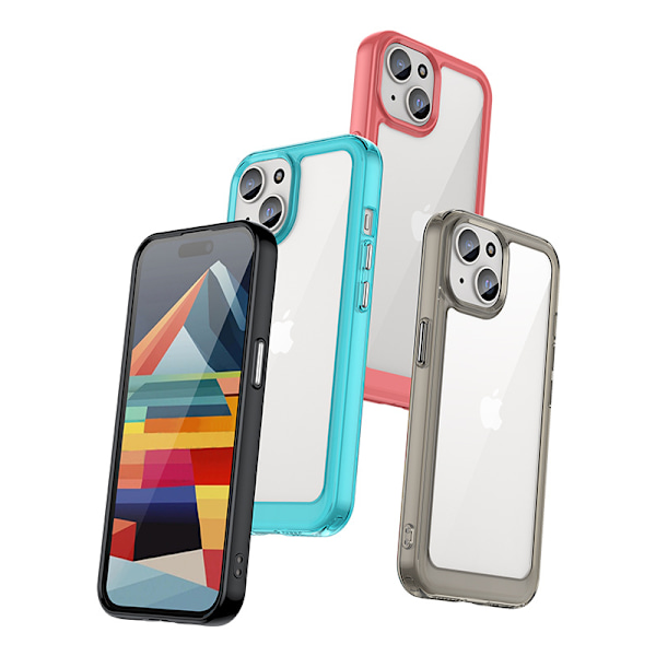 Förstärkt skal med flexibel ram för iPhone 15 Plus Outer Space -