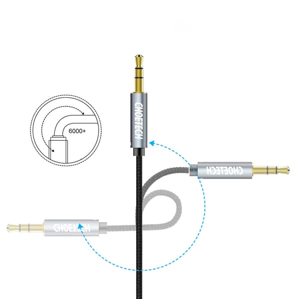 Choetech 3.5mm AUX Kabel (Hane till Hane) - 1.2m/ Svart