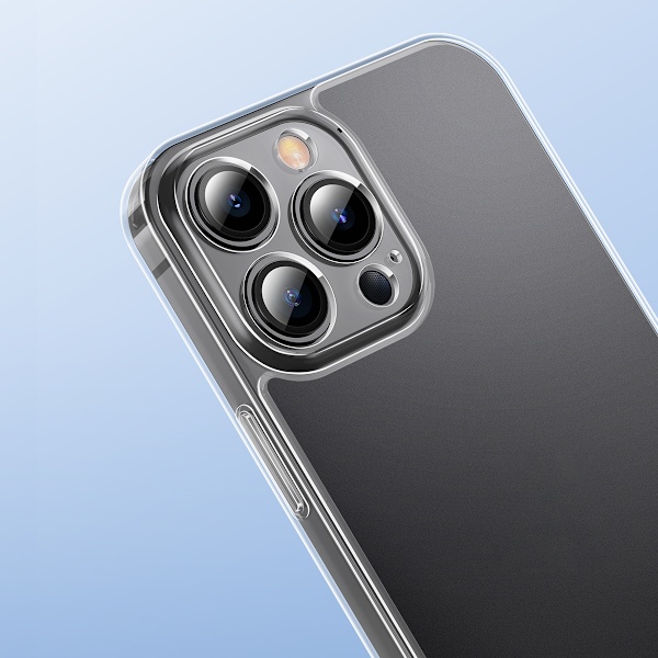 Baseus Frostad Glasfodral för iPhone 13 Pro Max - Styv Transpare