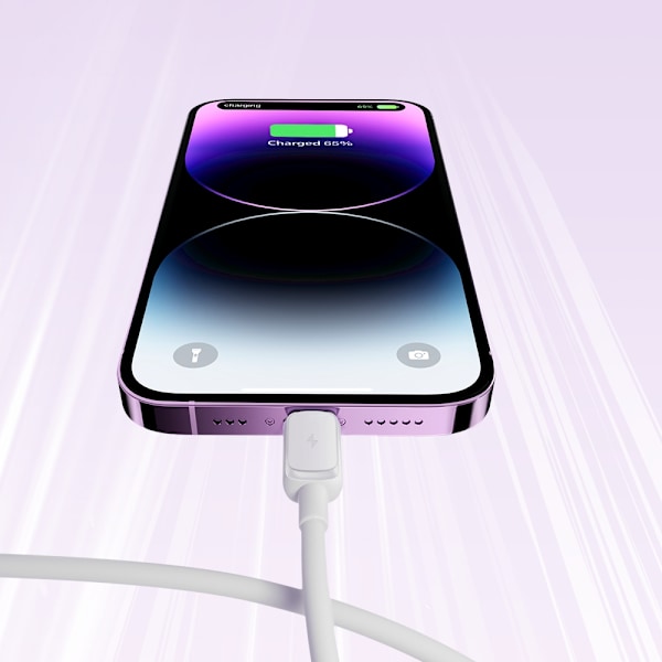 Joyroom Flerfärgskabel A14 Lightning/USB-A 2.4A 1.2 m – Vit