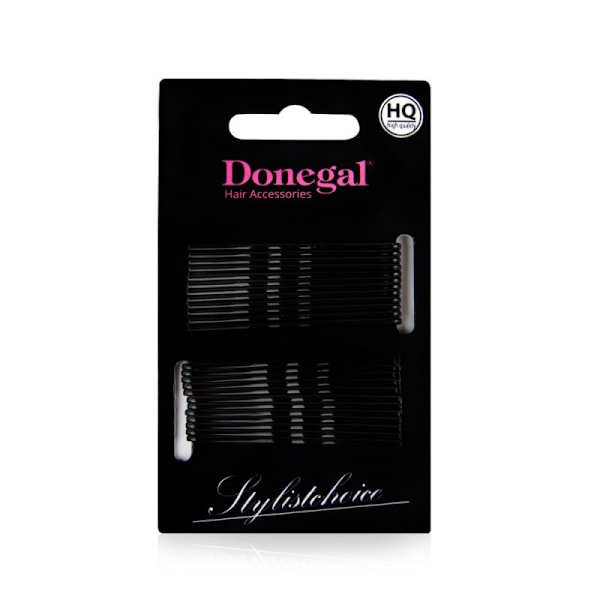 Donegal Hårklämmor Svarta 5cm 5091/ 24-pack
