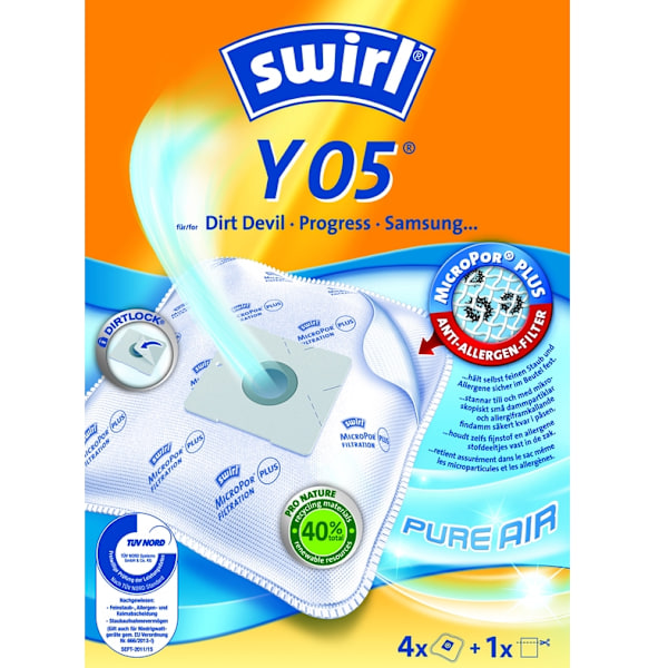 Dammsugarpåsar Y05/ 4-pack från Tyskland
