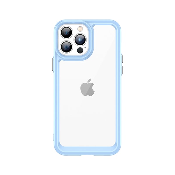 Skyddande Hårt Fodral för iPhone 12 Pro Max med Elastisk Blå Ram
