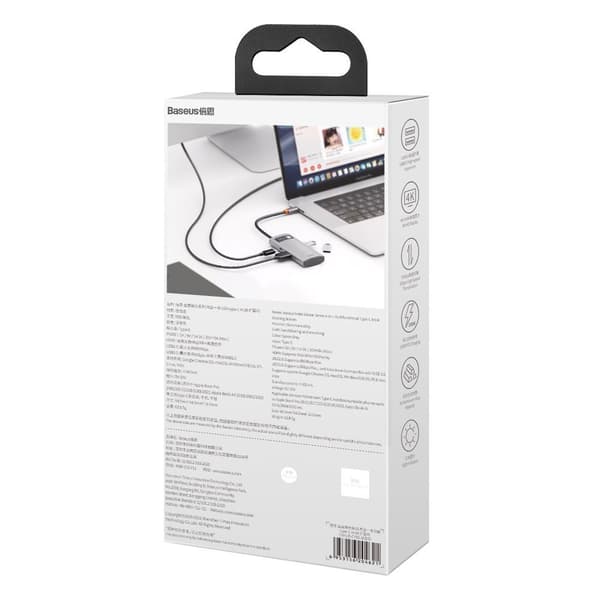 Baseus Metallisk Gleam 4-i-1 multifunktionell USB-C HUB - 100W P