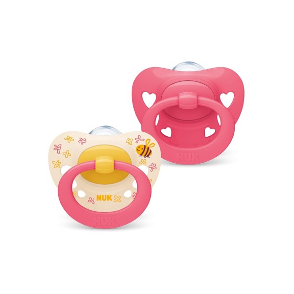 Nuk/ Geni färg/ Silikon Napp 18-36 mån/ 2-pack