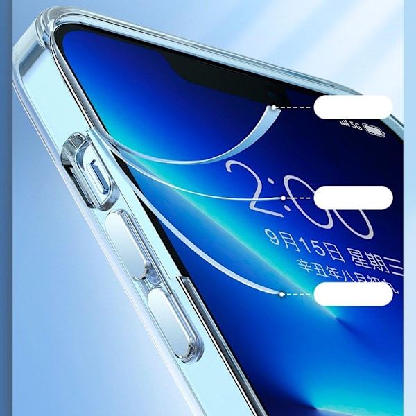 Kingxbar Elegant Series genomskinligt skal för baksidan av iPhon