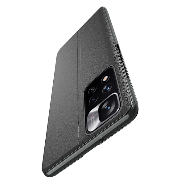 Röd Eco Läder Fodral med Stativfunktion för Xiaomi Redmi Note 11