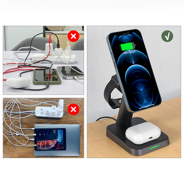 Acefast trådlös Qi-laddare 15W för iPhone (med MagSafe)/ Apple W
