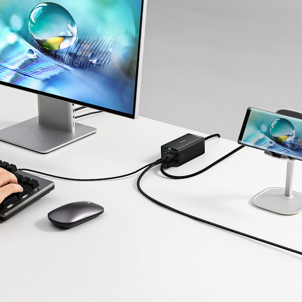 Baseus GaN5 Strömadapter CCGP110201 med HDMI & 2x USB-C/USB-A/ H
