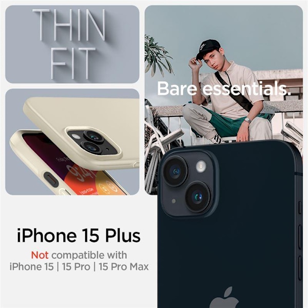 Spigen Thin Fit Skal för iPhone 15 Plus - Beige