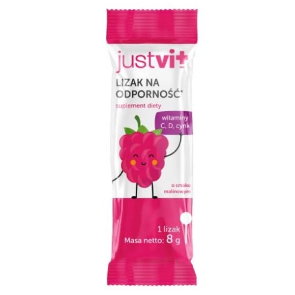 Justvit Hallonimmunstärkande Suga/ 1 styck