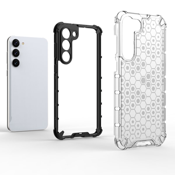 Samsung Galaxy S23+ Fodral Honeycomb Blå - Robust Hybriddesign