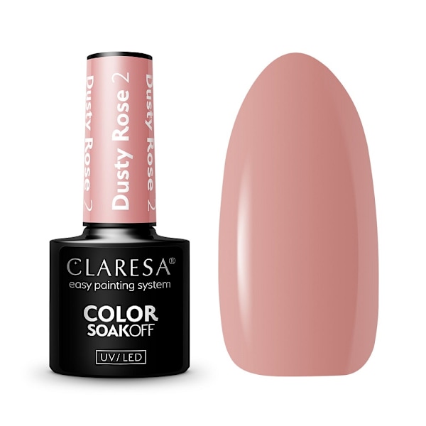 Claresa Soak Off UV/LED Kynsilakka Dusty Rose 2,5g - Geelikynsilakka