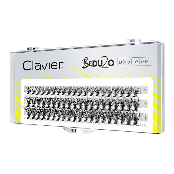 Clavier BeDU2O Dubbla Volym Franska Ögonfransar Mix 8-10-12 mm