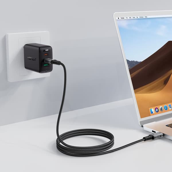 Acefast C1-09 USB-C/USB-C-kabel USB4 PD3.1 5A 1m - Grå/Svart