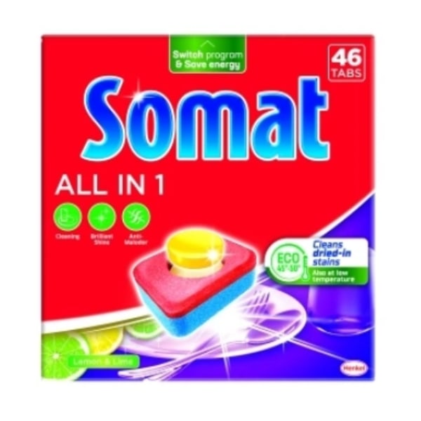 Somat All-in-1 Diskmaskinstabletter Citron/ 46 stycken