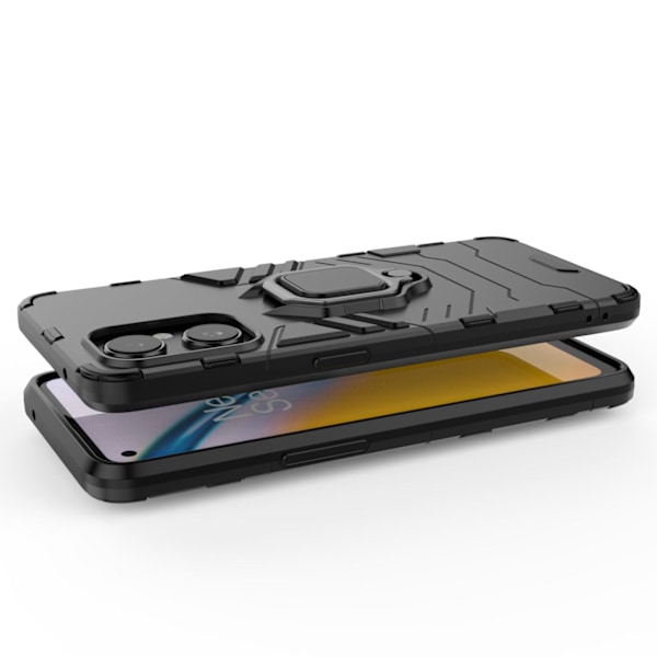 OnePlus Nord N20 5G Svart Hybrid Skyddsfodral med Magnetiskt Sta
