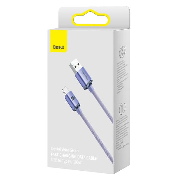 Baseus Crystal Shine USB Typ A till USB Typ C Snabbladdnings- oc