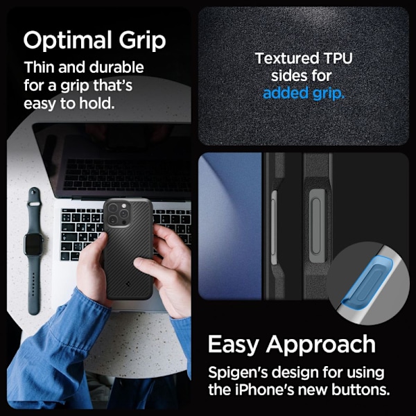 Spigen Core Armor Skal för iPhone 16 Pro Max - Matt Svart