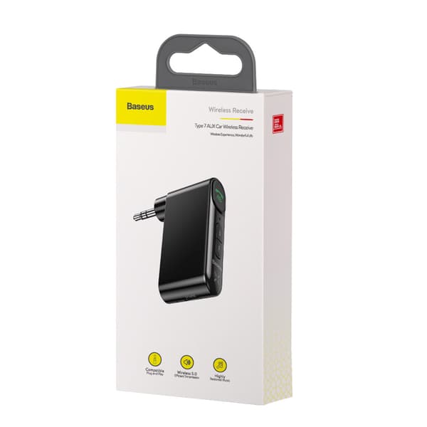 Baseus BSBA-02 Bluetooth AUX-Sändare (Overseas Edition) - Svart