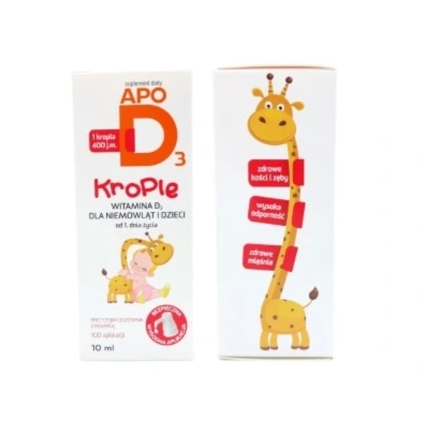 ApoD3 Droppar 400 IE/ 10 ml - Näringsrik D-vitamin Källa för Häl
