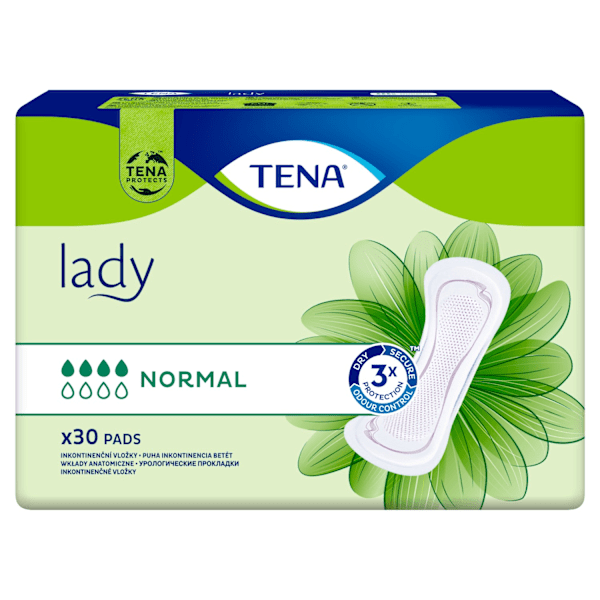 Tena Lady Anatomiska Inlägg/ Normal/ 30-Pack