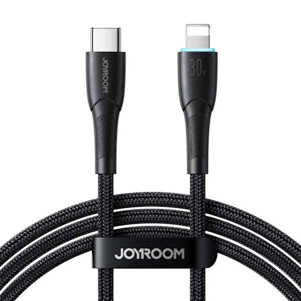 Joyroom Starry Series 30W USB-C till Lightning Kabel 1m - Svart