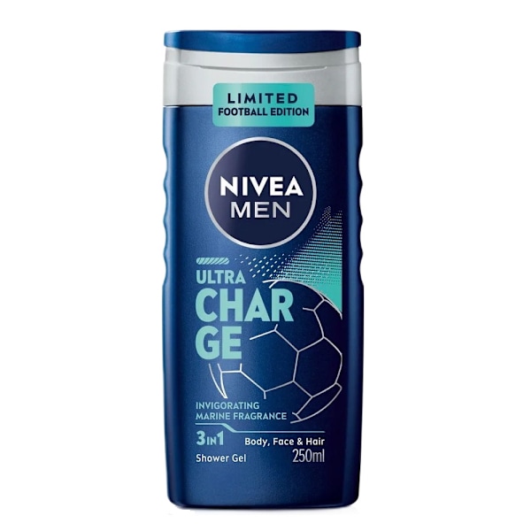 Nivea Men Ultra Charge Suihkugeeli miehille, 250 ml