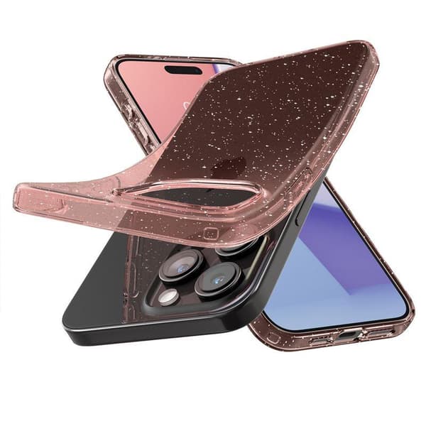 Spigen Liquid Crystal Glitter Skal för iPhone 15 Pro Max - Rosa/