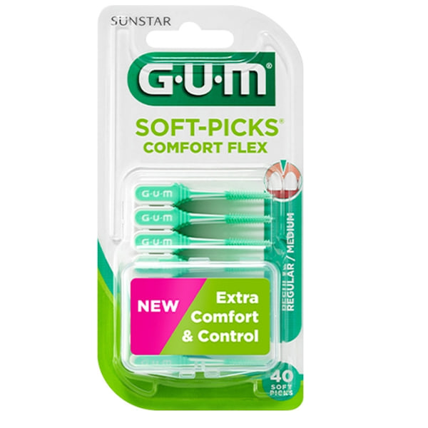 Sunstar Gum Soft-Picks Mjuka Tandstickor Comfort Flex Mellan/ 40