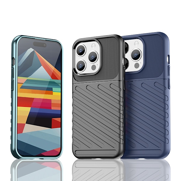 Stöttande Skal till iPhone 15 Pro Thunder Case - Blå