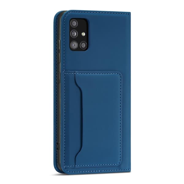 Samsung Galaxy A12 5G Magnetkortfodral - Blått Kortfack & Stativ