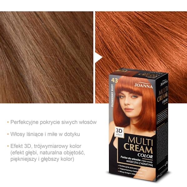 Joanna Multi Cream Hårfärg 43 - Flammande Röd