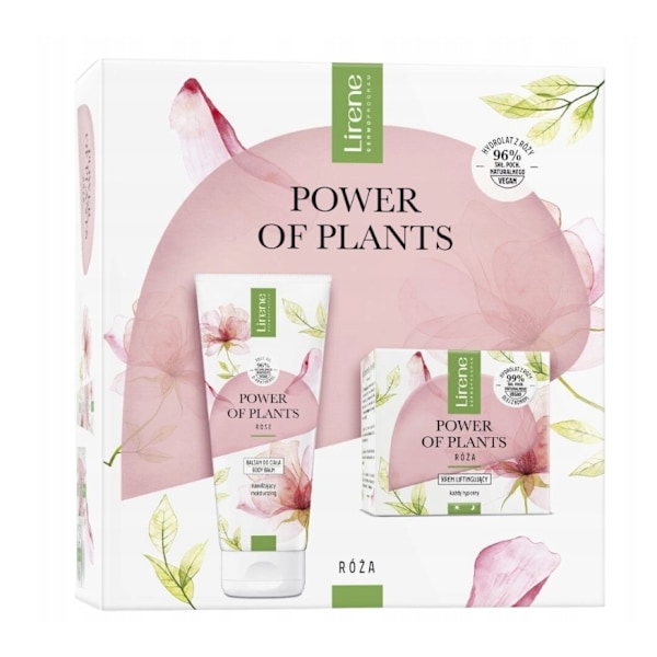 Lirene Vårdfull Växtkraft: Rosa Lyftande Krämpaket 50ml + Kropps