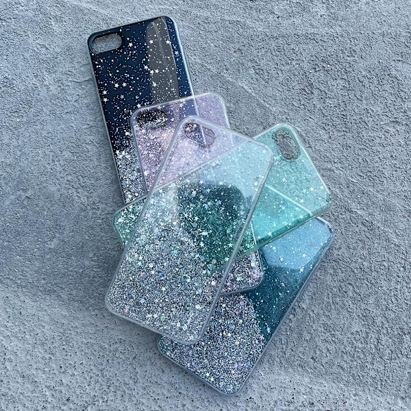 Wozinsky Stjärnglitter Glittrande Fodral med Glitter för Samsung