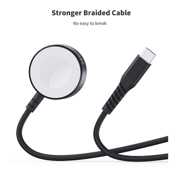 Trådlös laddare Choetech T319 MFI 5W för Apple Watch med USB-C-k