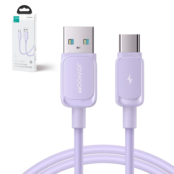 Joyroom Flerfärgad Seriekabel A14 USB-A/USB-C 3A 1/2m - Lila