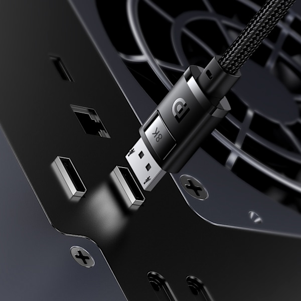Baseus DisplayPort-kabel 8K 60Hz 2m - Svart/ Högupplöst anslutni