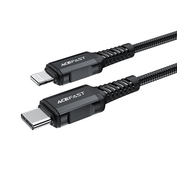 Acefast C4-01 Lightning till USB-C PD Kabel 30W 3A 480Mb/s 1/8m