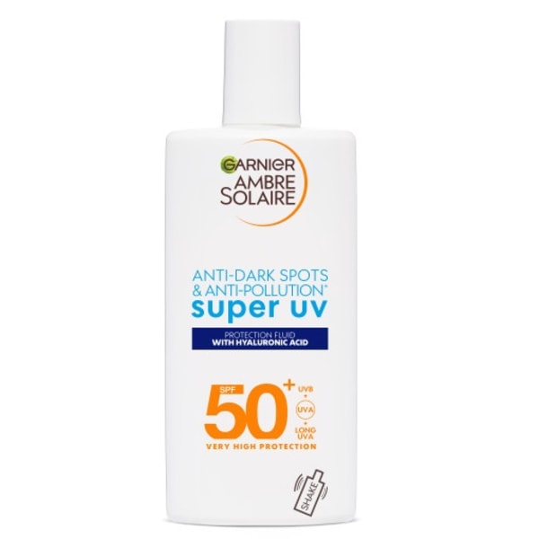 Garnier Ambre Solaire Super UV Suojavoide kasvoille, SPF50+, 40 ml - Pigmenttiläiskien ehkäisyyn