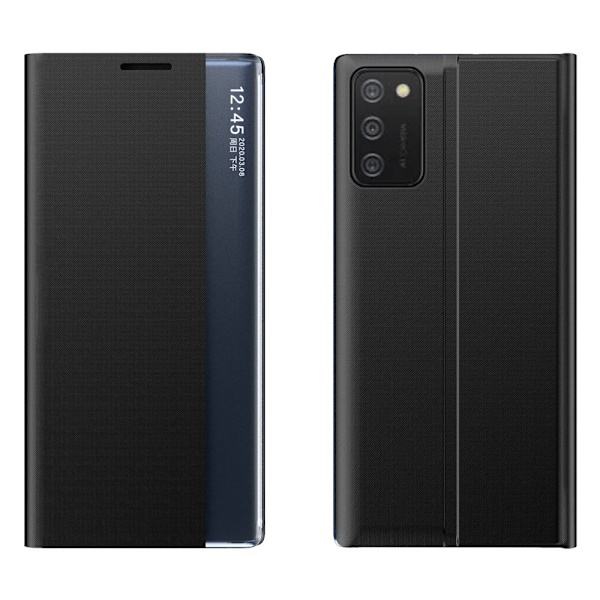 Samsung Galaxy A03s Svart Fodral med Stativfunktion - Sleep Case