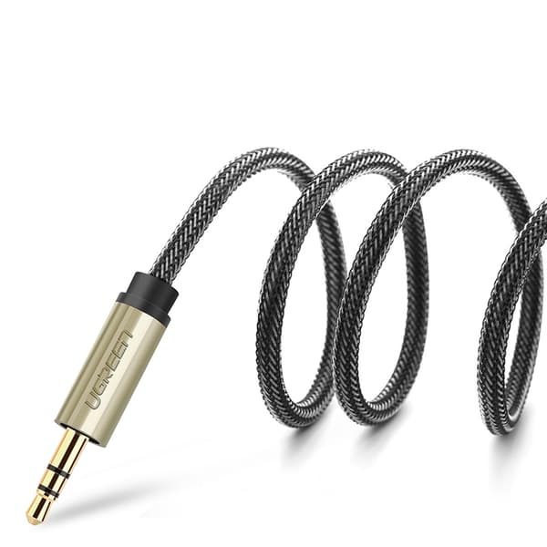 Ugreen ljudkabel mini-jack 3/5 mm till 2 x 6/35 mm jack 1m grå (