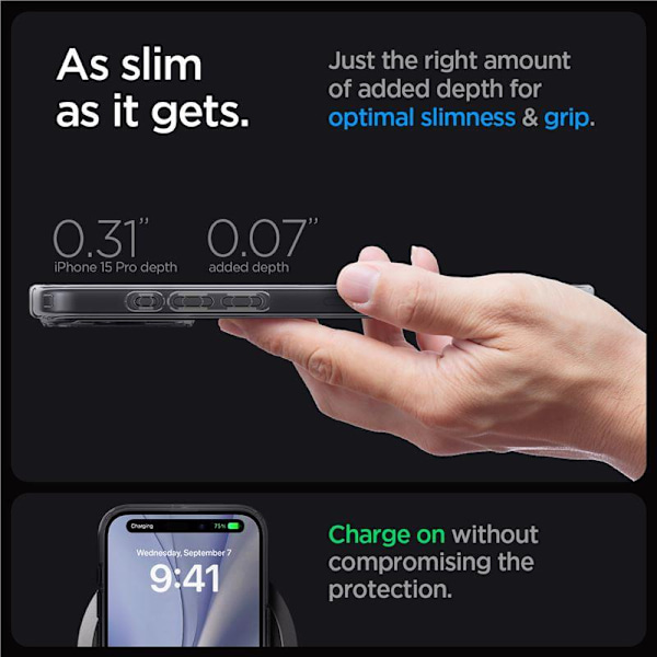 Spigen Ultra Hybrid Mag-fodral med MagSafe för iPhone 15 Pro - m