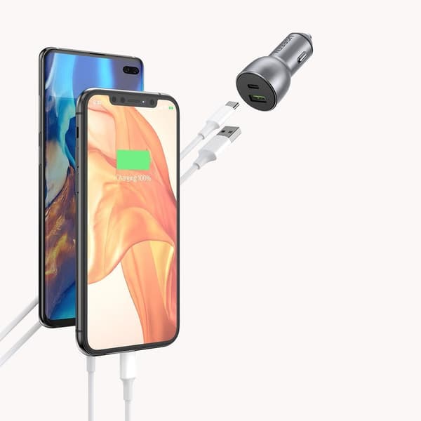 Ugreen billaddare USB/USB Typ C Quick Charge 3.0 Power Delivery